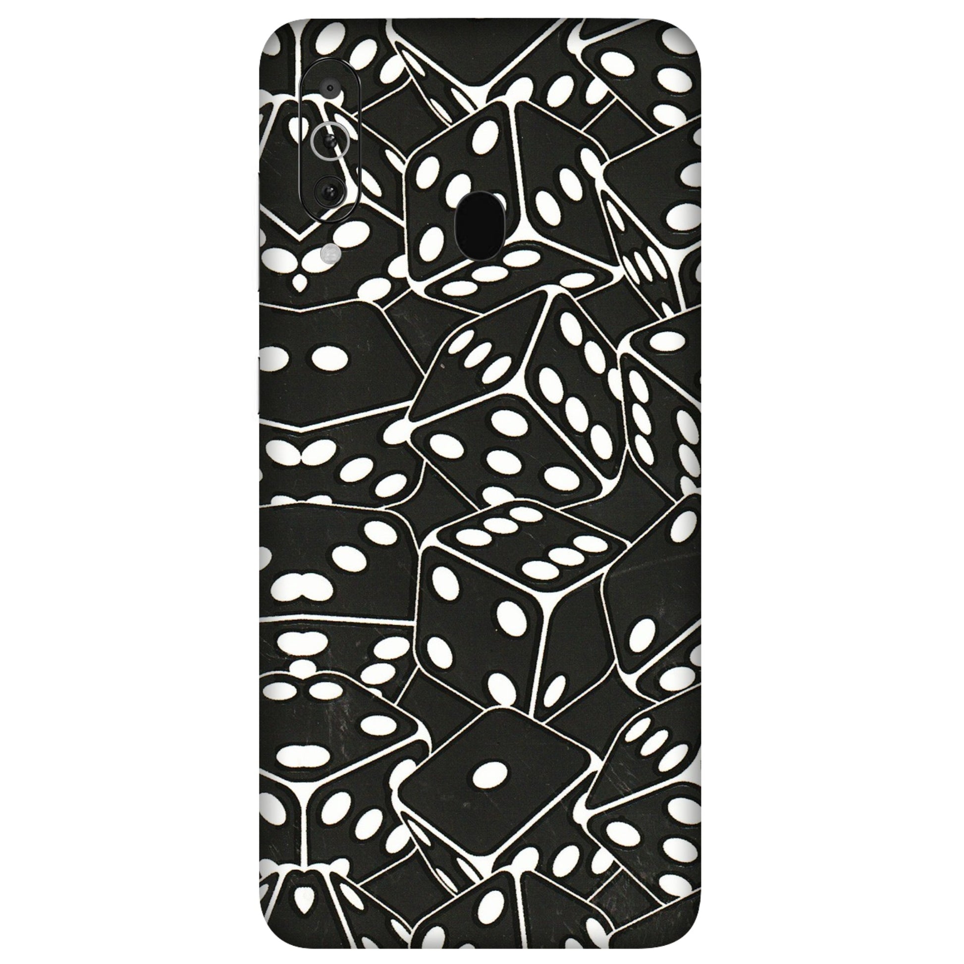 Samsung M/F/Note/Flip and C Phone Skins (All Models) - Big Black Dices - 3D Embossed Finish (L-106) Samsung Galaxy M40
