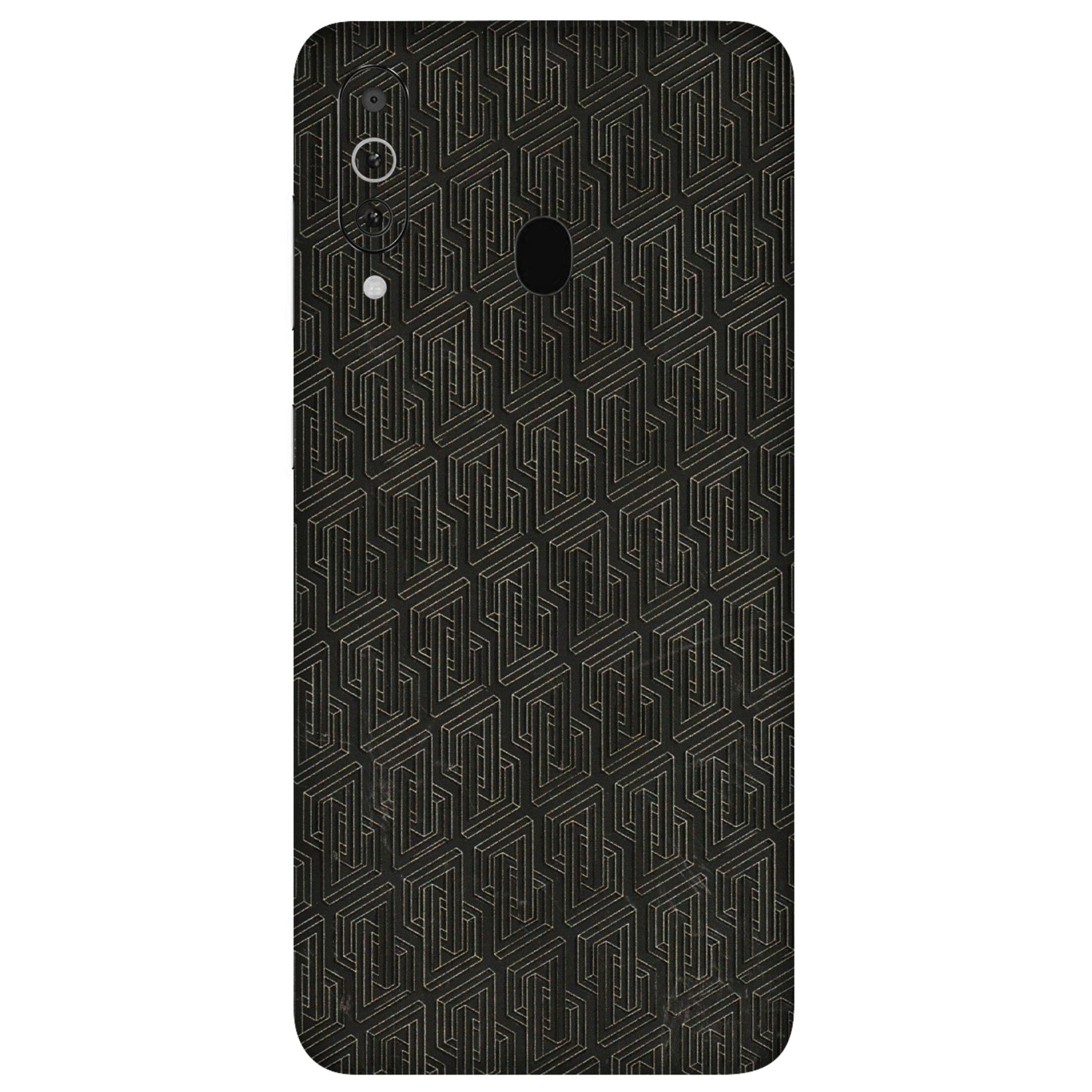 Samsung M/F/Note/Flip and C Phone Skins (All Models) - Black Abstract Pattern - 3D Embossed Finish (L-117) Samsung Galaxy M40