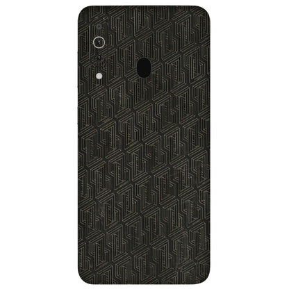 Samsung M/F/Note/Flip and C Phone Skins (All Models) - Black Abstract Pattern - 3D Embossed Finish (L-117) Samsung Galaxy M40