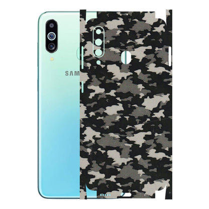 Samsung M/F/Note/Flip and C Phone Skins (All Models) - Black/Grey Camoflaunge - 3D Embossed Finish (L-142) Samsung Galaxy M40