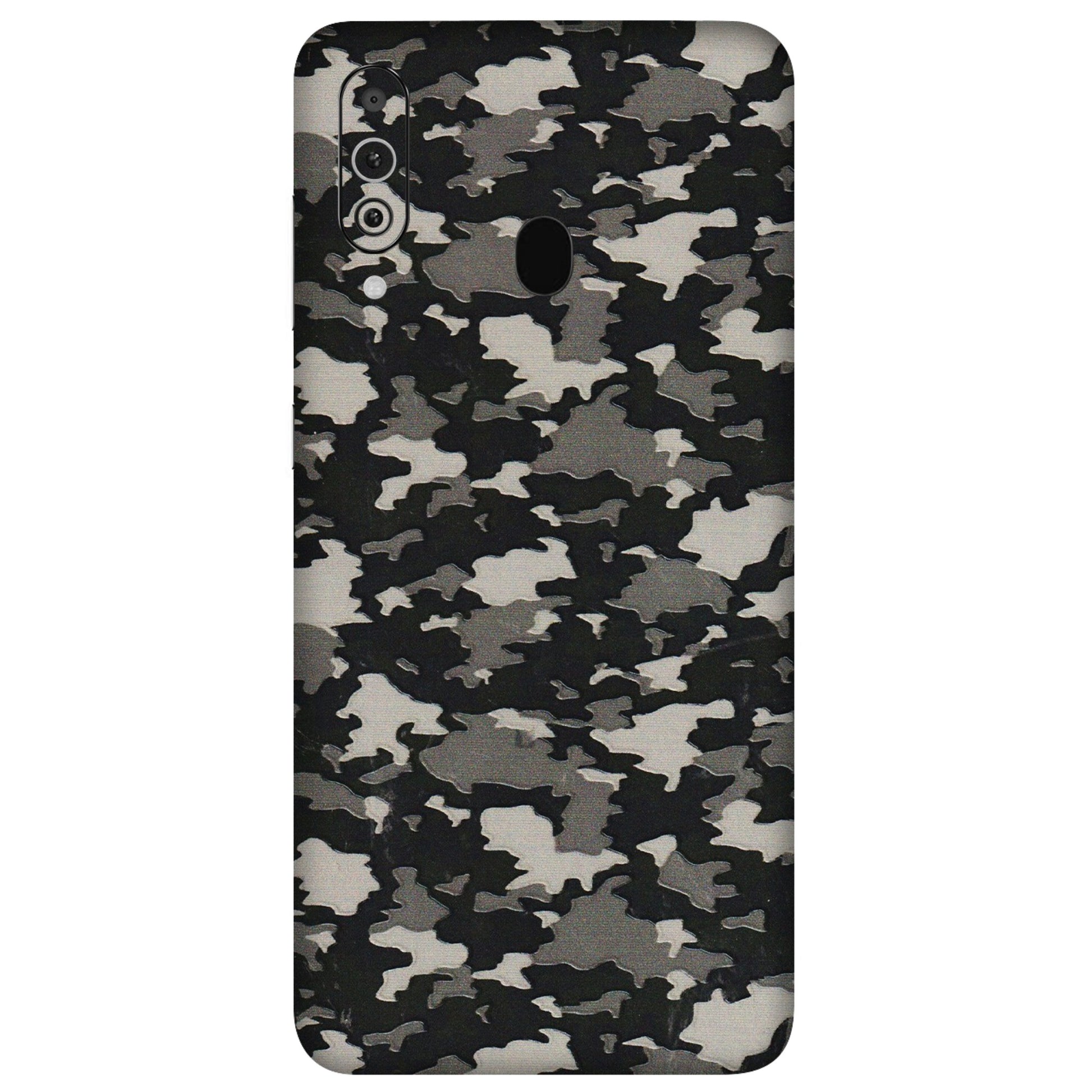 Samsung M/F/Note/Flip and C Phone Skins (All Models) - Black/Grey Camoflaunge - 3D Embossed Finish (L-142) Samsung Galaxy M40