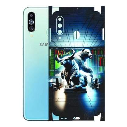 Samsung M/F/Note/Flip and C Phone Skins (All Models) - Stock Market Sensex Bear vs Bulls - 3D Embossed Finish (L-15) Samsung Galaxy M40