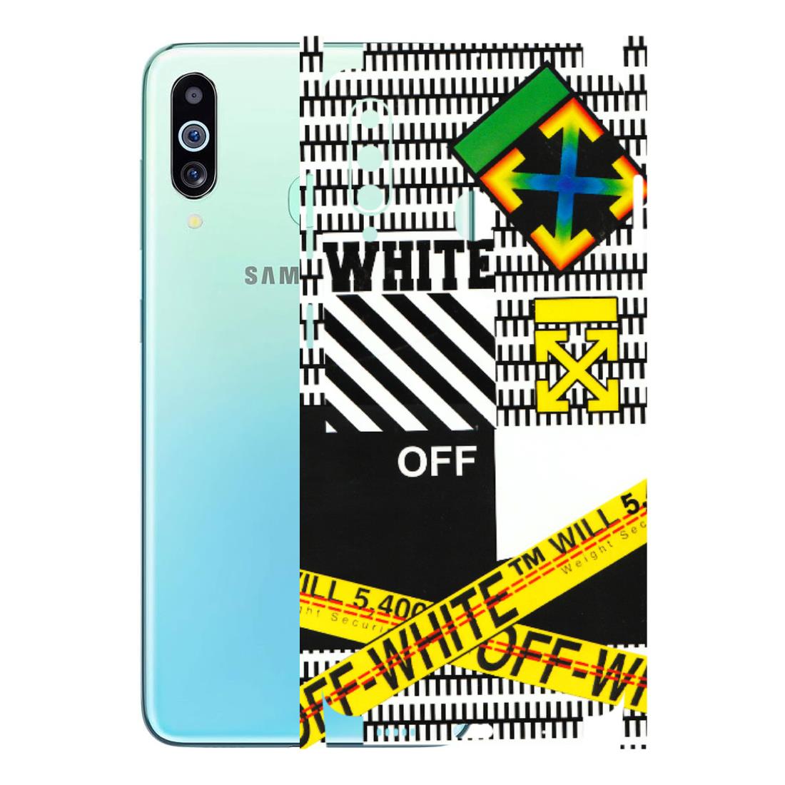 Samsung M/F/Note/Flip and C Phone Skins (All Models) - White Off Abstract - 3D Embossed Finish (L-172) Samsung Galaxy M40