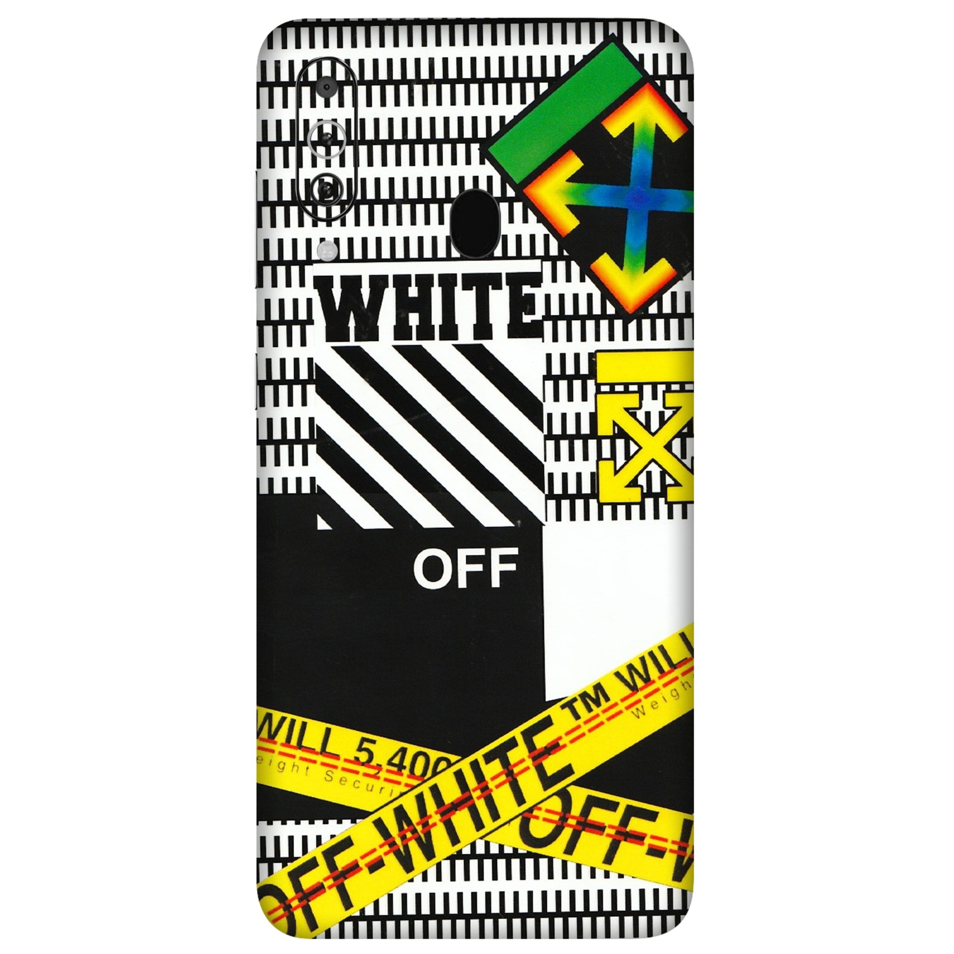 Samsung M/F/Note/Flip and C Phone Skins (All Models) - White Off Abstract - 3D Embossed Finish (L-172) Samsung Galaxy M40
