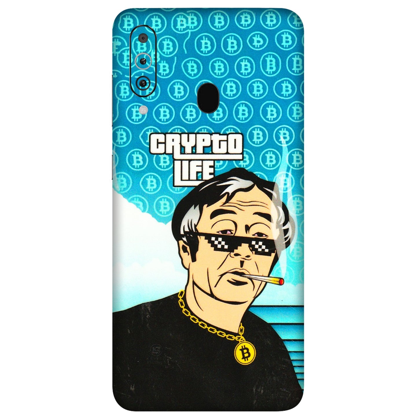 Samsung M/F/Note/Flip and C Phone Skins (All Models) - Crypto Thug Life - 3D Embossed Finish (L-179) Samsung Galaxy M40