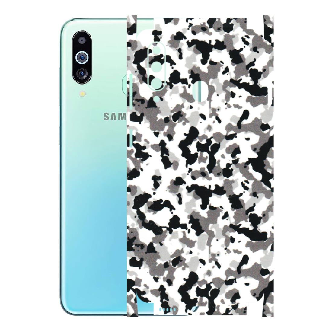 Samsung M/F/Note/Flip and C Phone Skins (All Models) - White Black Camouflage - 3D Embossed Finish (L-18) Samsung Galaxy M40
