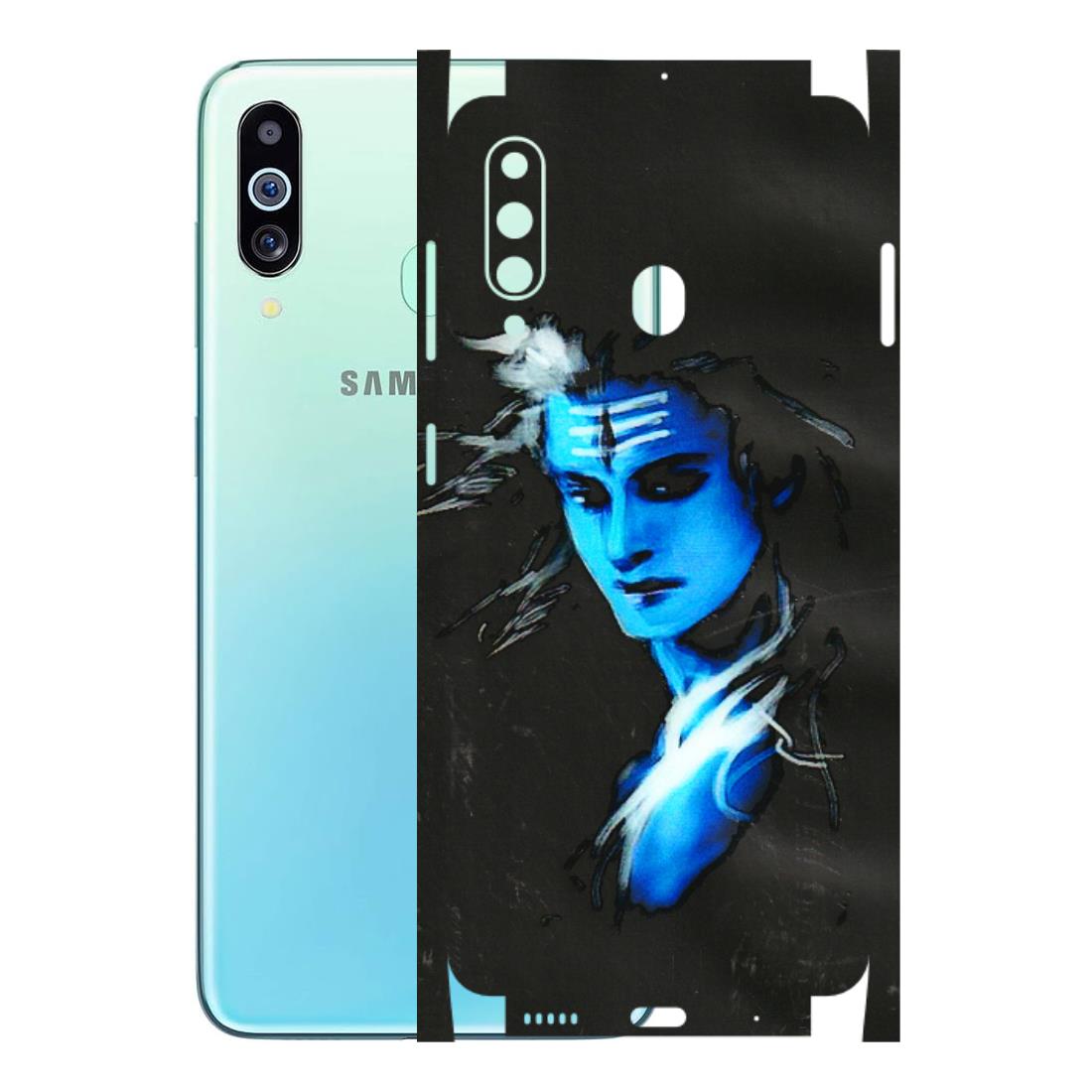 Samsung M/F/Note/Flip and C Phone Skins (All Models) - Har Har Mahadev Blue/Black - 3D Embossed Finish (L-185) Samsung Galaxy M40
