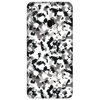Samsung M/F/Note/Flip and C Phone Skins (All Models) - White Black Camouflage - 3D Embossed Finish (L-18) Samsung Galaxy M40