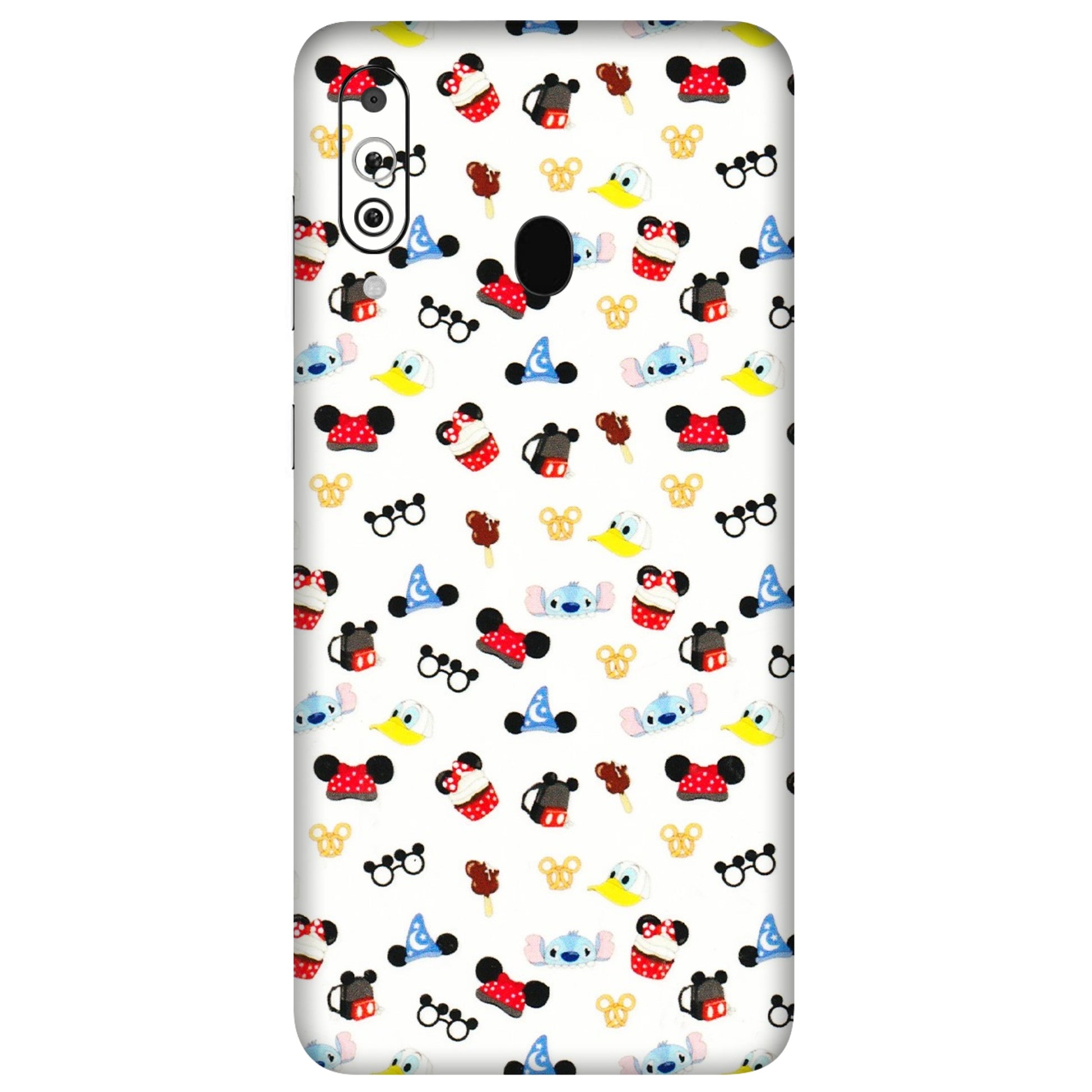 Samsung M/F/Note/Flip and C Phone Skins (All Models) - Minnie Mouse & Donald Doodles s - 3D Embossed Finish (L-194) Samsung Galaxy M40