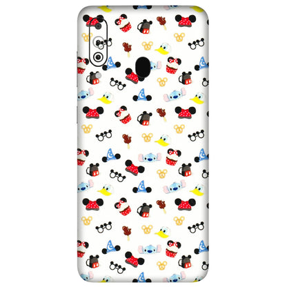 Samsung M/F/Note/Flip and C Phone Skins (All Models) - Minnie Mouse & Donald Doodles s - 3D Embossed Finish (L-194) Samsung Galaxy M40