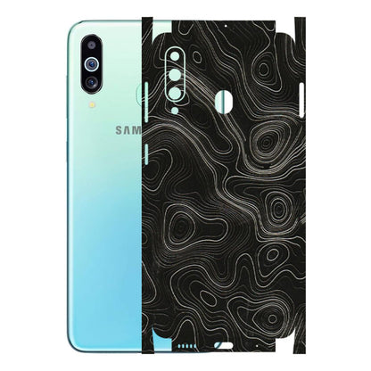 Samsung M/F/Note/Flip and C Phone Skins (All Models) - Black Swirl - 3D Embossed Finish (L-196) Samsung Galaxy M40