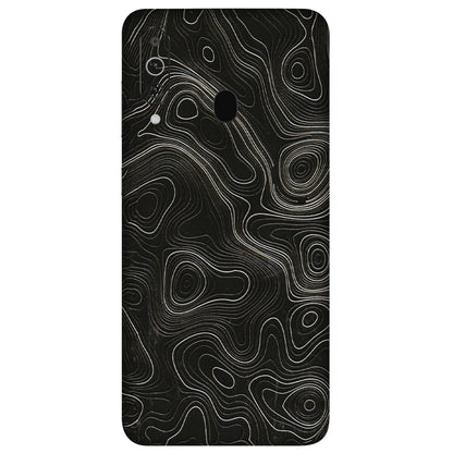 Samsung M/F/Note/Flip and C Phone Skins (All Models) - Black Swirl - 3D Embossed Finish (L-196) Samsung Galaxy M40