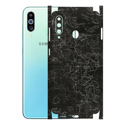 Samsung M/F/Note/Flip and C Phone Skins (All Models) - Black map Texture - 3D Embossed Finish (L-201) Samsung Galaxy M40