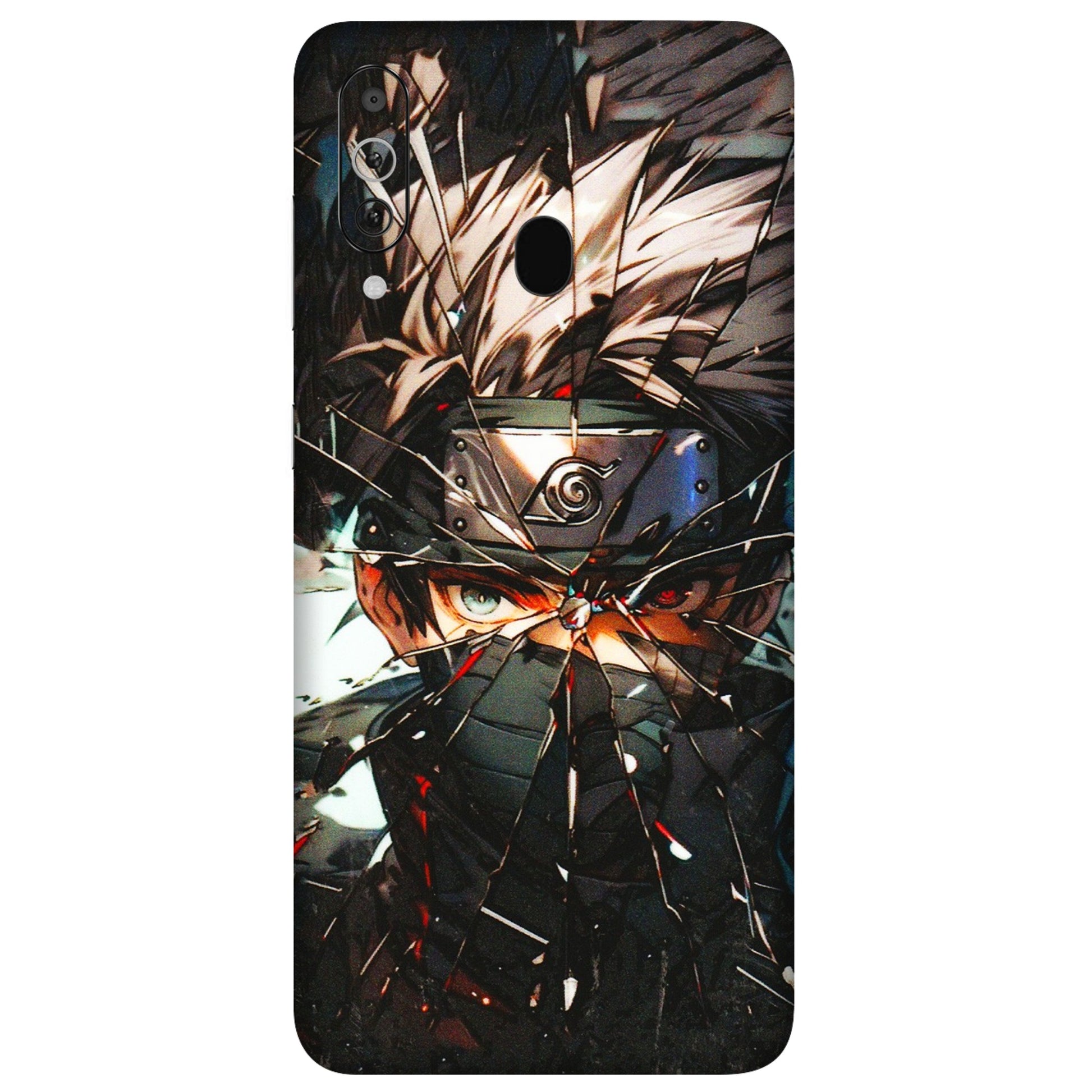 Samsung M/F/Note/Flip and C Phone Skins (All Models) - Kakashi Shattered Glass Effect - 3D Embossed Finish (L-237) Samsung Galaxy M40