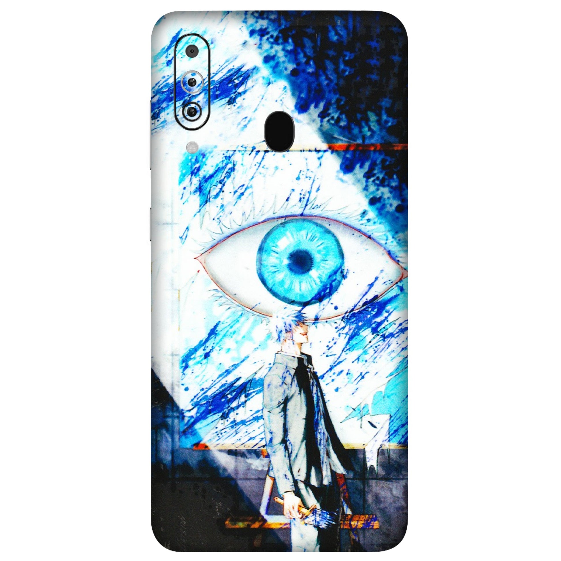 Samsung M/F/Note/Flip and C Phone Skins (All Models) - Gojo Satoru evil eye - 3D Embossed Finish (L-239) Samsung Galaxy M40