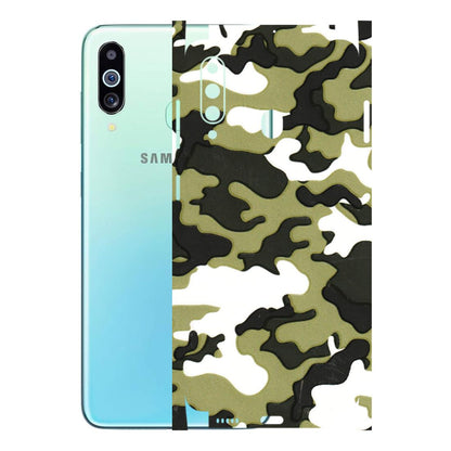 Samsung M/F/Note/Flip and C Phone Skins (All Models) - Camouflages White And Green - 3D Embossed Finish (L-243) Samsung Galaxy M40