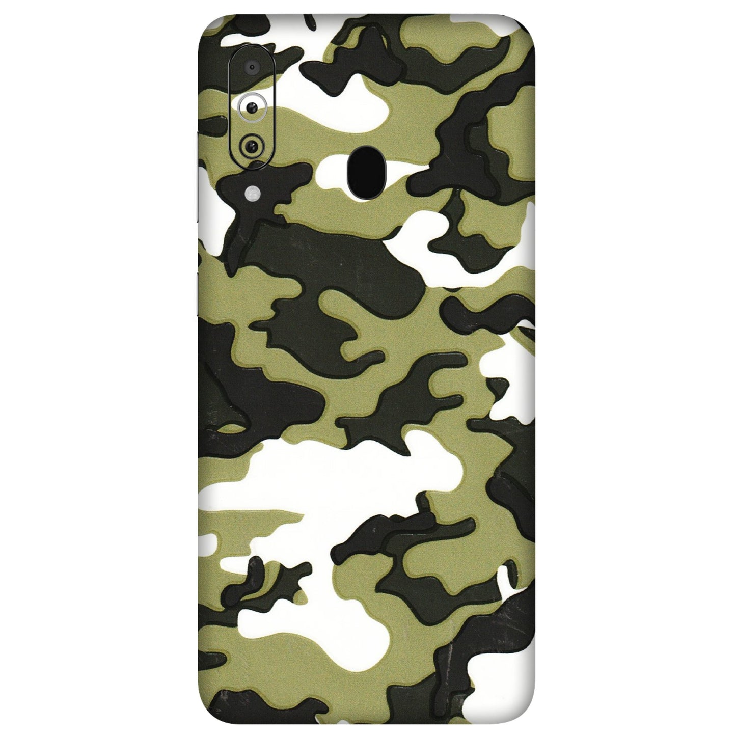 Samsung M/F/Note/Flip and C Phone Skins (All Models) - Camouflages White And Green - 3D Embossed Finish (L-243) Samsung Galaxy M40