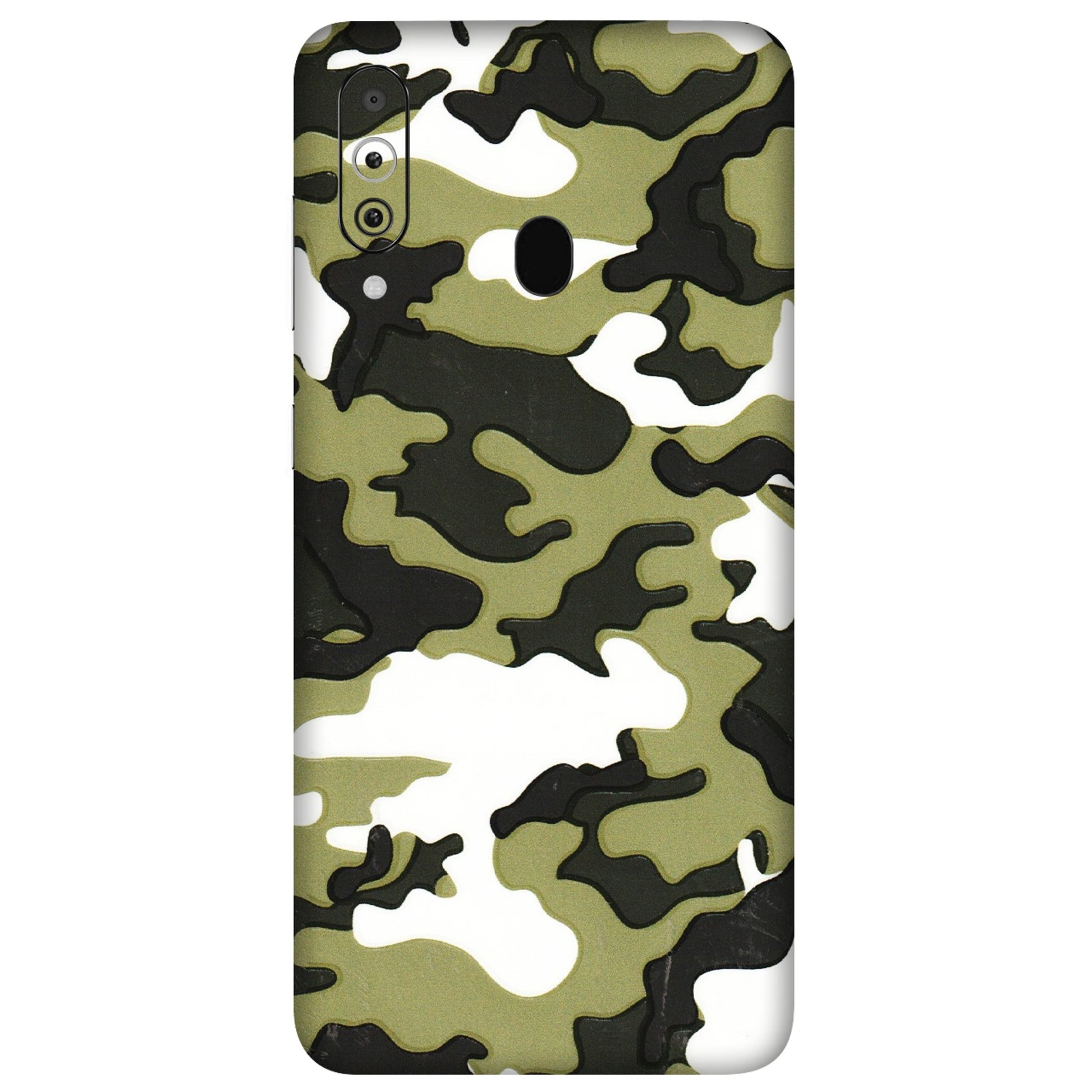 Samsung M/F/Note/Flip and C Phone Skins (All Models) - Camouflages White And Green - 3D Embossed Finish (L-243) Samsung Galaxy M40