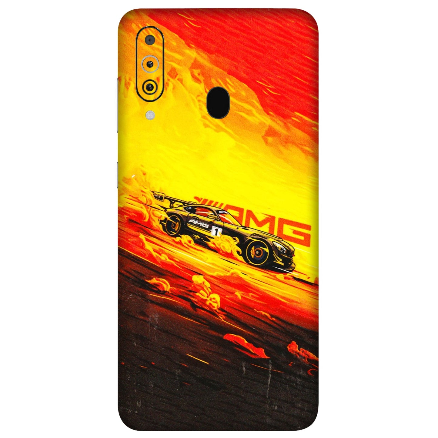 Samsung M/F/Note/Flip and C Phone Skins (All Models) - AMG Car Speed Cover - 3D Embossed Finish (L-256) Samsung Galaxy M40