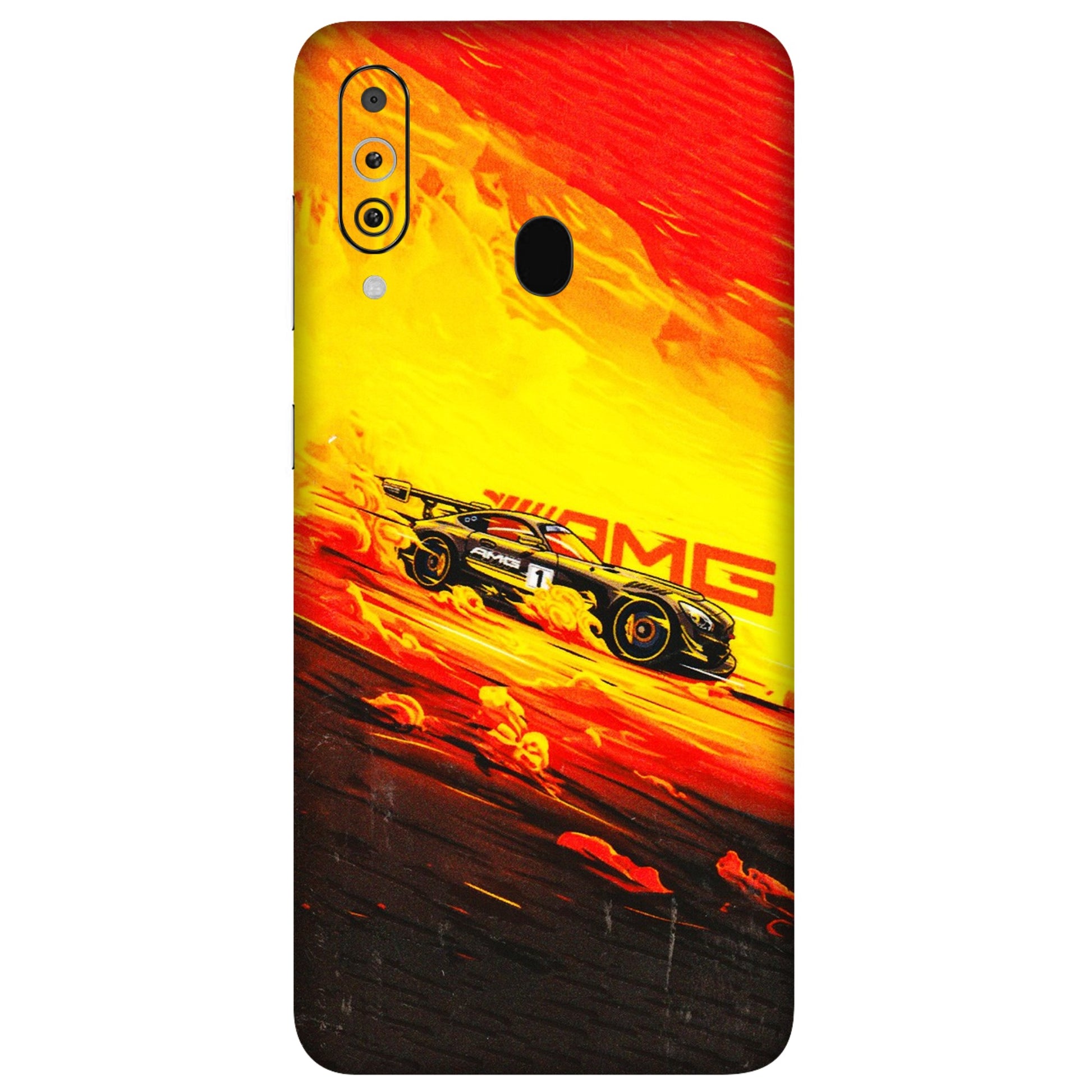 Samsung M/F/Note/Flip and C Phone Skins (All Models) - AMG Car Speed Cover - 3D Embossed Finish (L-256) Samsung Galaxy M40