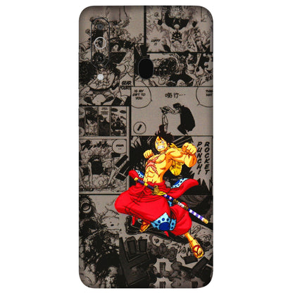 Samsung M/F/Note/Flip and C Phone Skins (All Models) - One Piece Rocket Punch Manga - 3D Embossed Finish (L-25) Samsung Galaxy M40