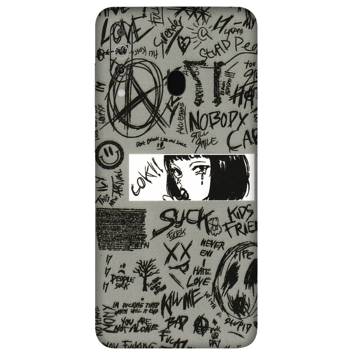 Samsung M/F/Note/Flip and C Phone Skins (All Models) - Never Have Love Anime - 3D Embossed Finish (L-260) Samsung Galaxy M40