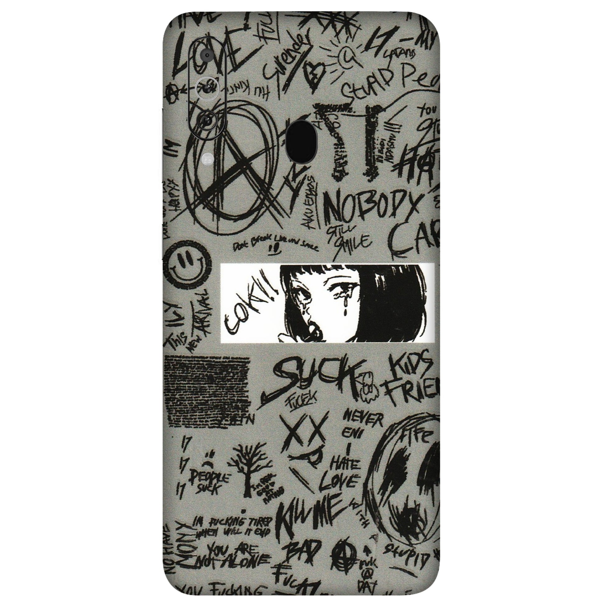Samsung M/F/Note/Flip and C Phone Skins (All Models) - Never Have Love Anime - 3D Embossed Finish (L-260) Samsung Galaxy M40