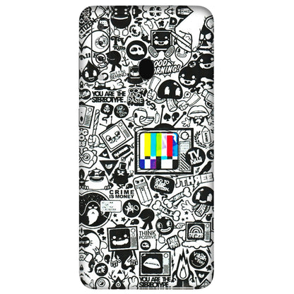 Samsung M/F/Note/Flip and C Phone Skins (All Models) - Doodles Positive Art - 3D Embossed Finish (L-263) Samsung Galaxy M40