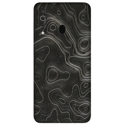 Samsung M/F/Note/Flip and C Phone Skins (All Models) - Abstract White Line Map - 3D Embossed Finish (L-269) Samsung Galaxy M40