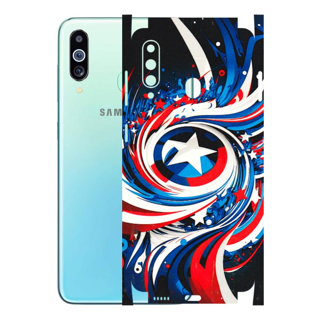 Samsung M/F/Note/Flip and C Phone Skins (All Models) - Captain America Logo - 3D Embossed Finish (L-307) Samsung Galaxy M40