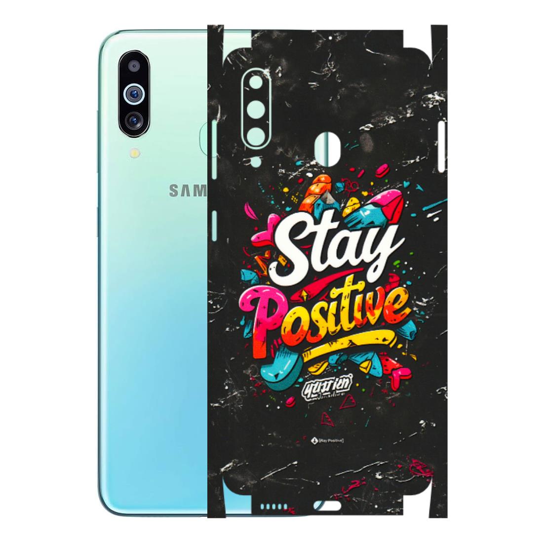Samsung M/F/Note/Flip and C Phone Skins (All Models) - Stay Positive Black - 3D Embossed Finish (L-31) Samsung Galaxy M40