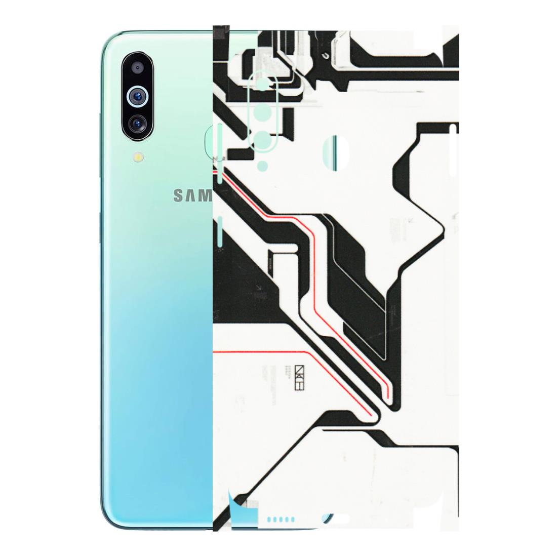 Samsung M/F/Note/Flip and C Phone Skins (All Models) - White Techy Logo - 3D Embossed Finish (L-312) Samsung Galaxy M40