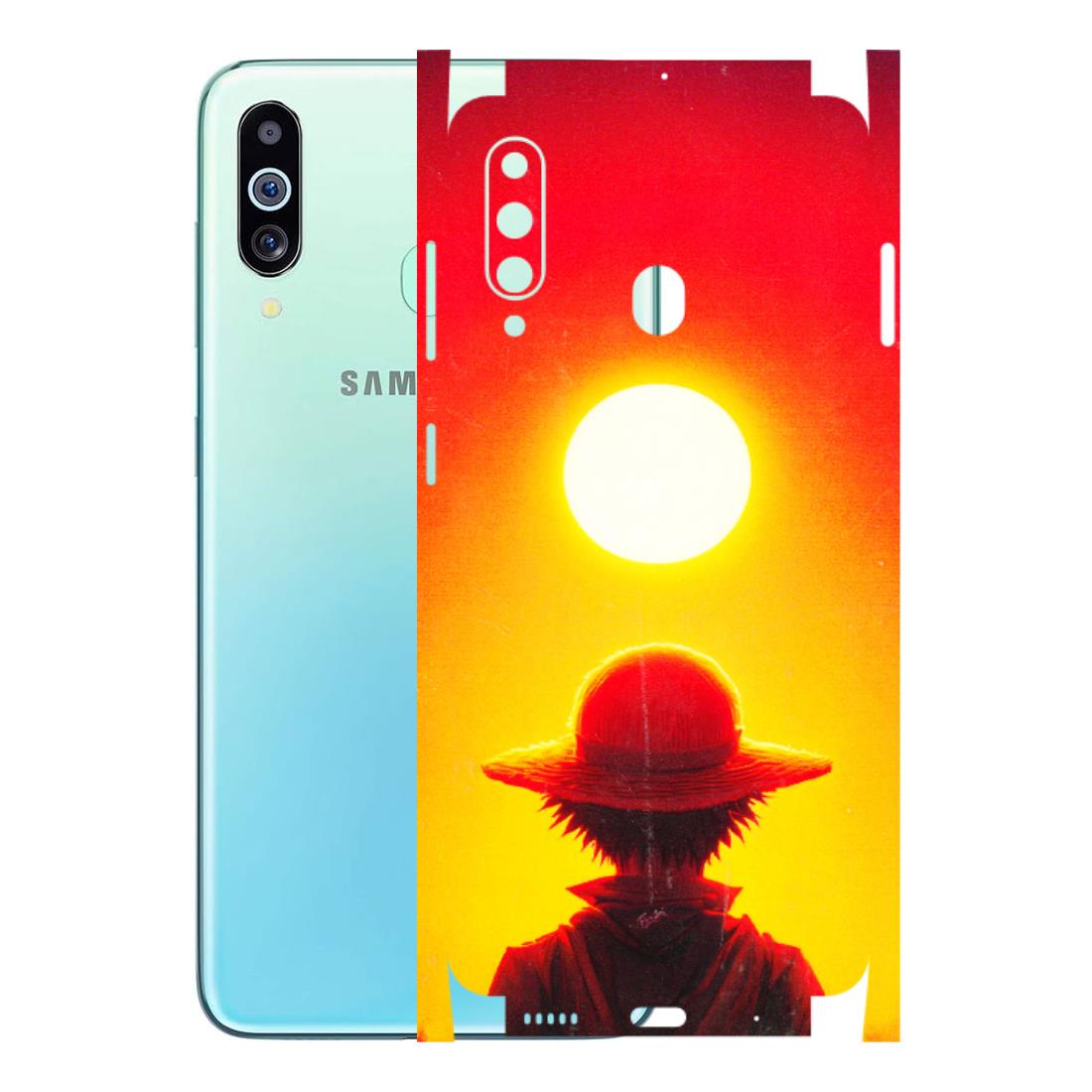 Samsung M/F/Note/Flip and C Phone Skins (All Models) - Cool Sunset With Monkey D.Luffy Anime - 3D Embossed Finish (L-329) Samsung Galaxy M40