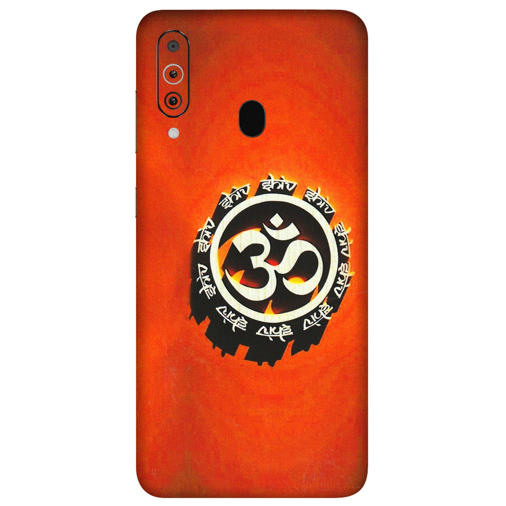 Samsung M/F/Note/Flip and C Phone Skins (All Models) - Aum Shiv Orange - 3D Embossed Finish (L-32) Samsung Galaxy M40