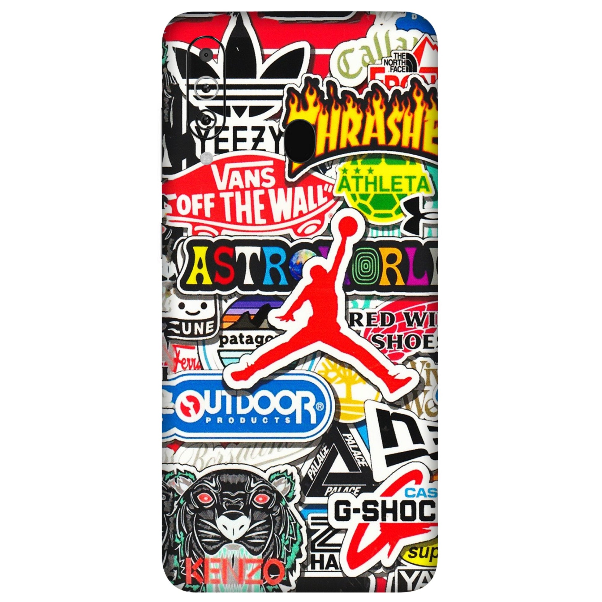 Samsung M/F/Note/Flip and C Phone Skins (All Models) - Multi Brands Sticker Graffiti - 3D Embossed Finish (L-37) Samsung Galaxy M40