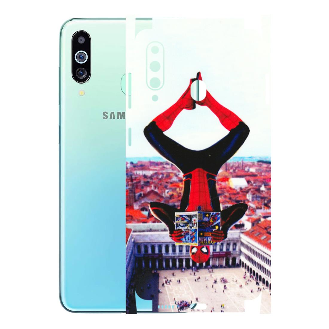 Samsung M/F/Note/Flip and C Phone Skins (All Models) - Spiderman Hanging - 3D Embossed Finish (L-53) Samsung Galaxy M40