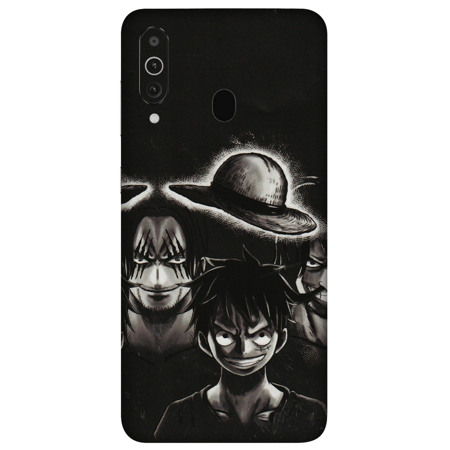 Samsung M/F/Note/Flip and C Phone Skins (All Models) - Black Luffy Hat - 3D Embossed Finish (L-57) Samsung Galaxy M40