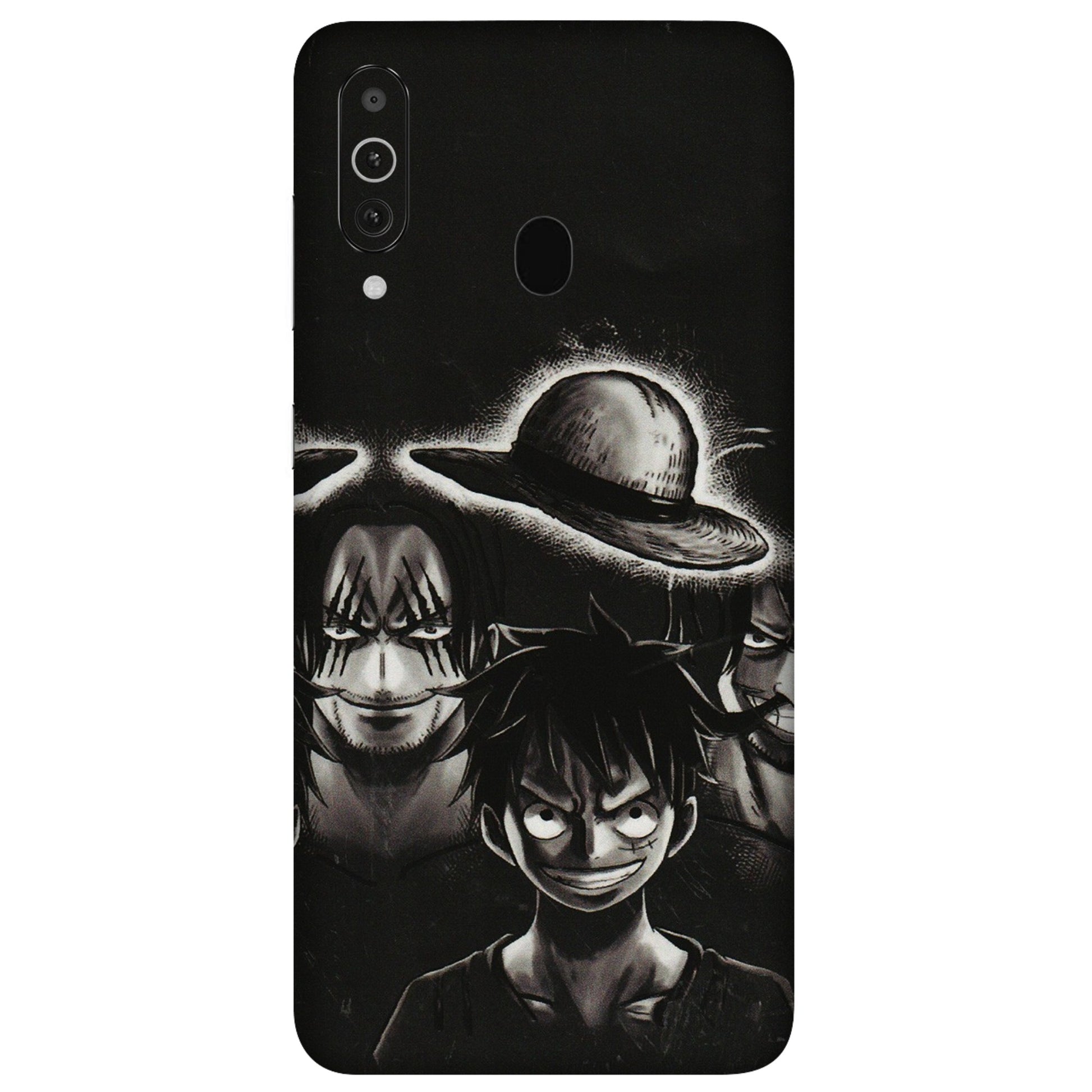 Samsung M/F/Note/Flip and C Phone Skins (All Models) - Black Luffy Hat - 3D Embossed Finish (L-57) Samsung Galaxy M40