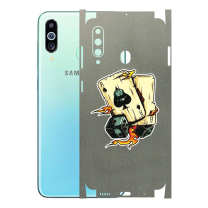 Samsung M/F/Note/Flip and C Phone Skins (All Models) - Grey Cards Of Ace - 3D Embossed Finish (L-77) Samsung Galaxy M40