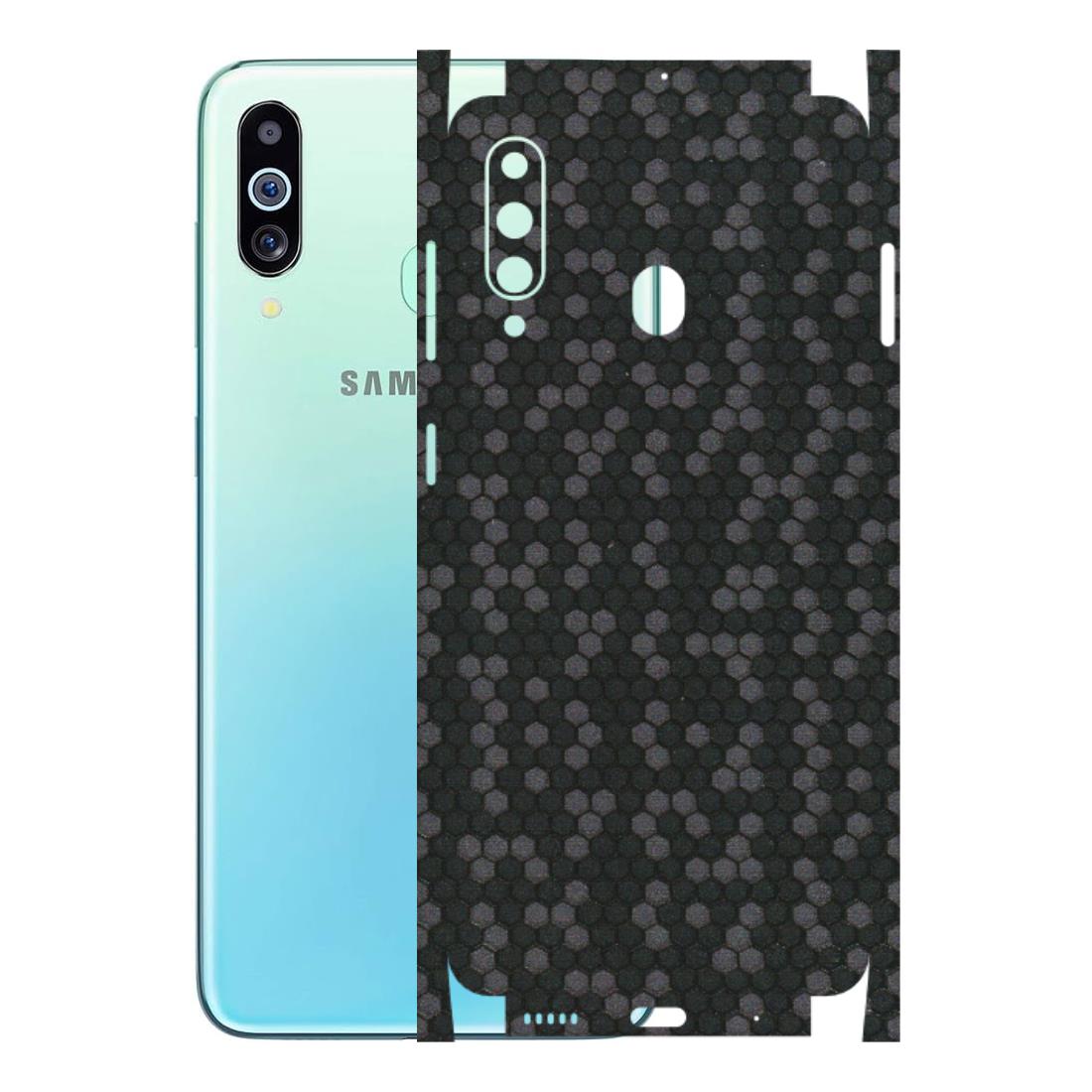 Samsung M/F/Note/Flip and C Phone Skins (All Models) - Black Grey Honeycomb Sober - 3D Embossed Finish (L-85) Samsung Galaxy M40
