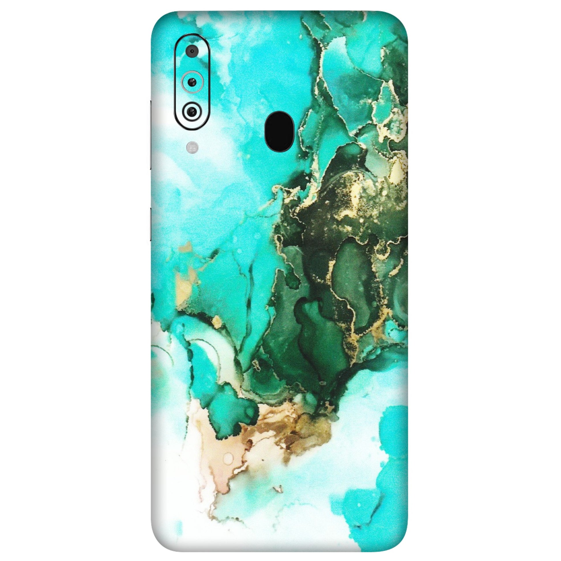 Samsung M/F/Note/Flip and C Phone Skins (All Models) - The Blue Gold Marble - Matte Finish (M-124) Samsung Galaxy M40