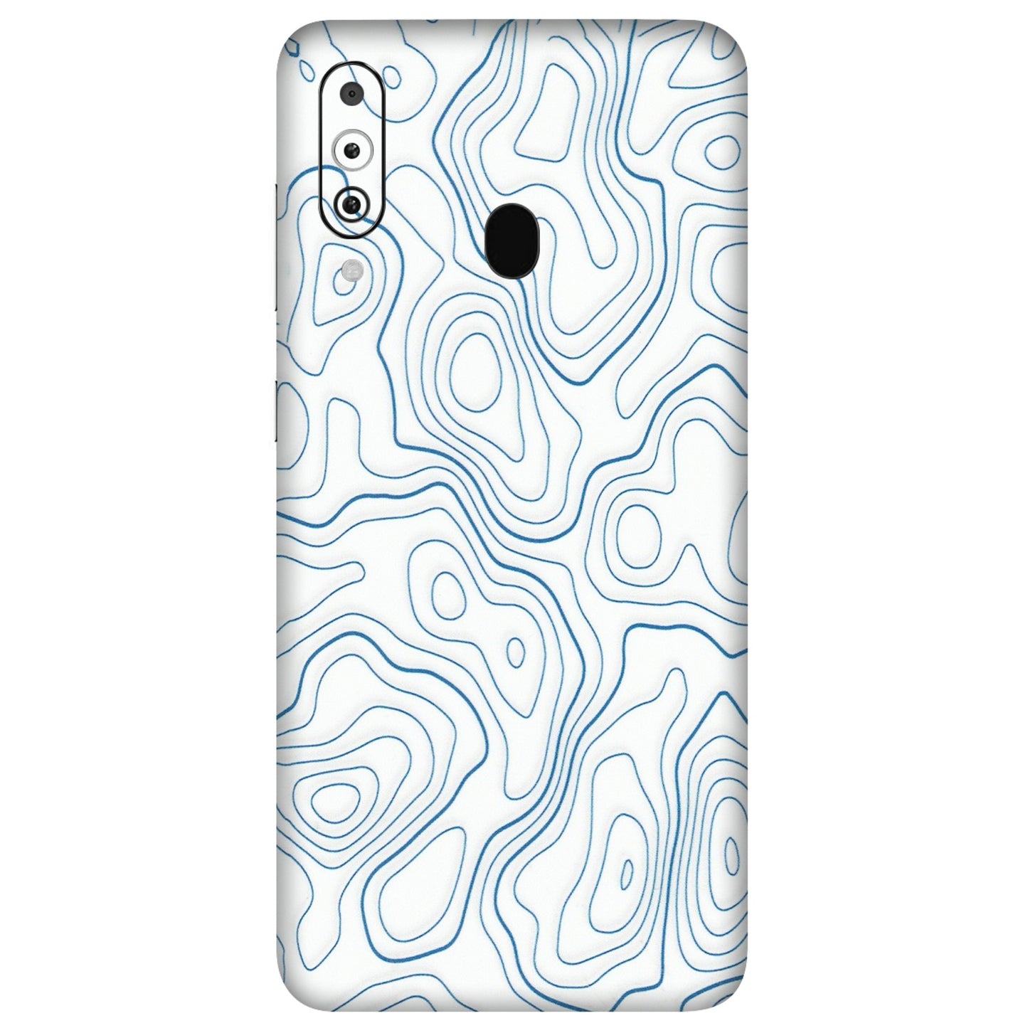 Samsung M/F/Note/Flip and C Phone Skins (All Models) - Blue And White Swirls - Matte Finish (M-139) Samsung Galaxy M40