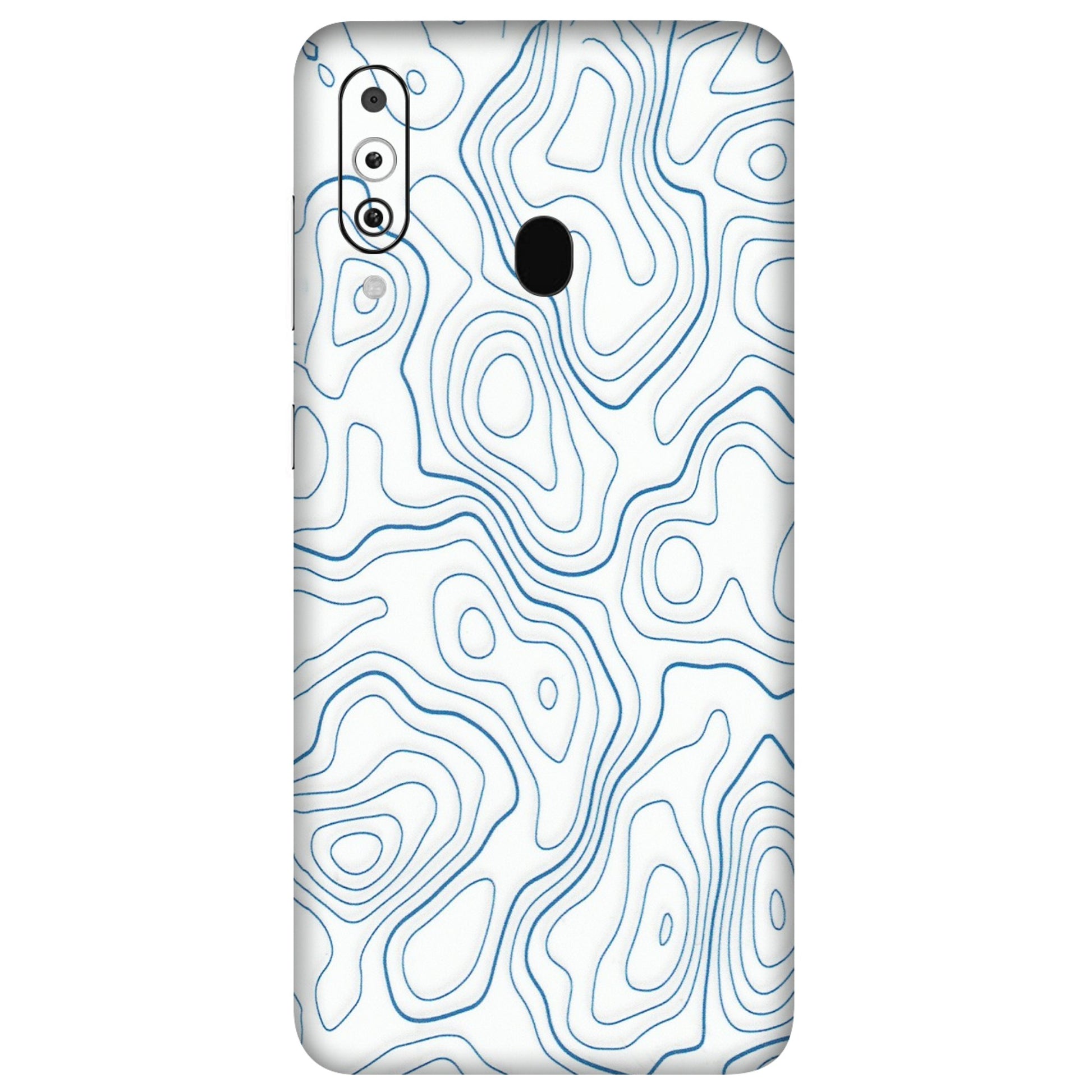 Samsung M/F/Note/Flip and C Phone Skins (All Models) - Blue And White Swirls - Matte Finish (M-139) Samsung Galaxy M40