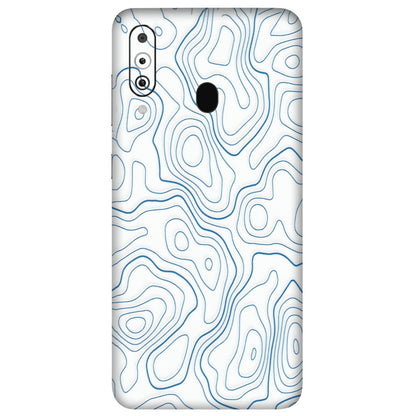 Samsung M/F/Note/Flip and C Phone Skins (All Models) - Blue And White Swirls - Matte Finish (M-139) Samsung Galaxy M40