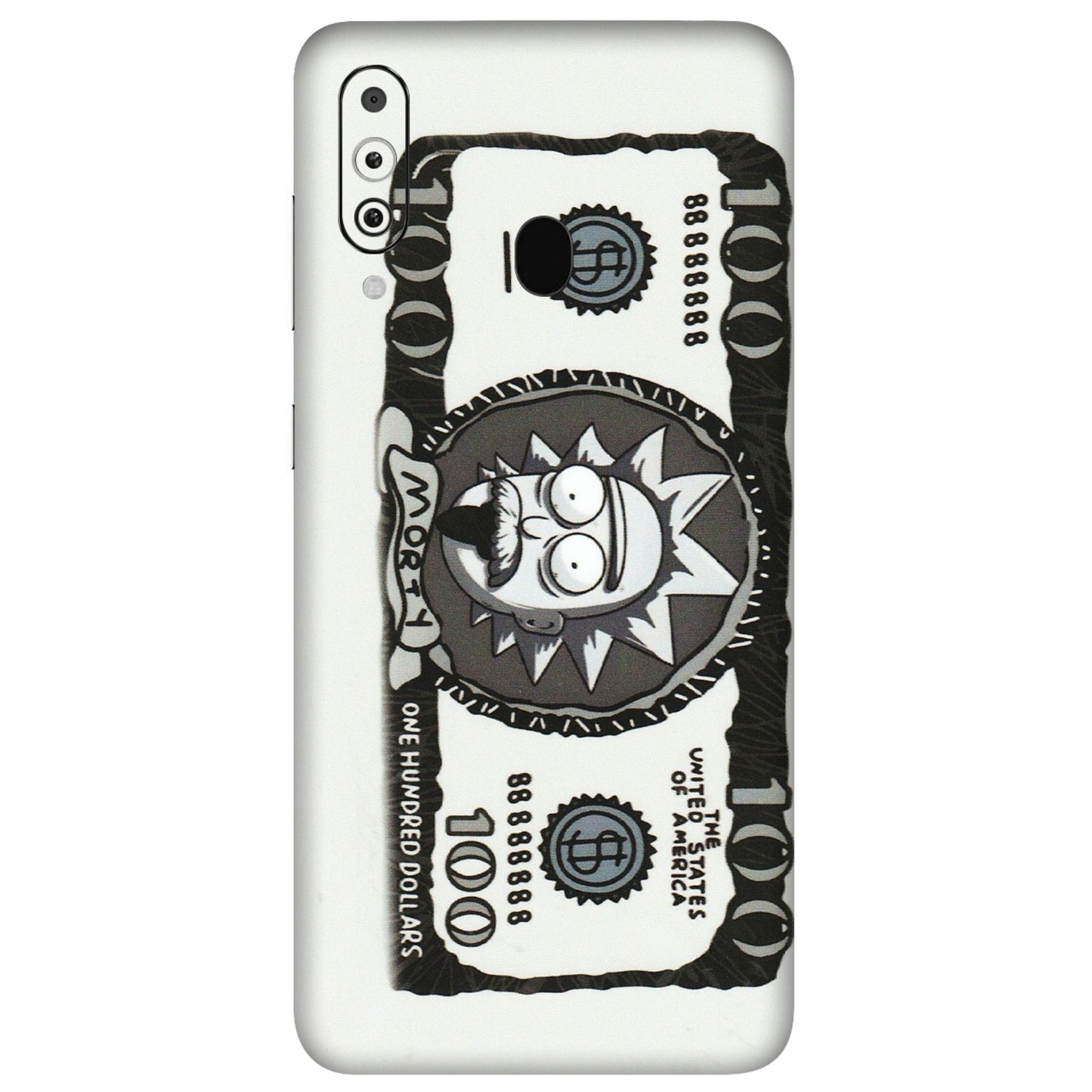 Samsung M/F/Note/Flip and C Phone Skins (All Models) - Rick And Morty Hundred Dollar Anime - Matte Finish (M-161) Samsung Galaxy M40