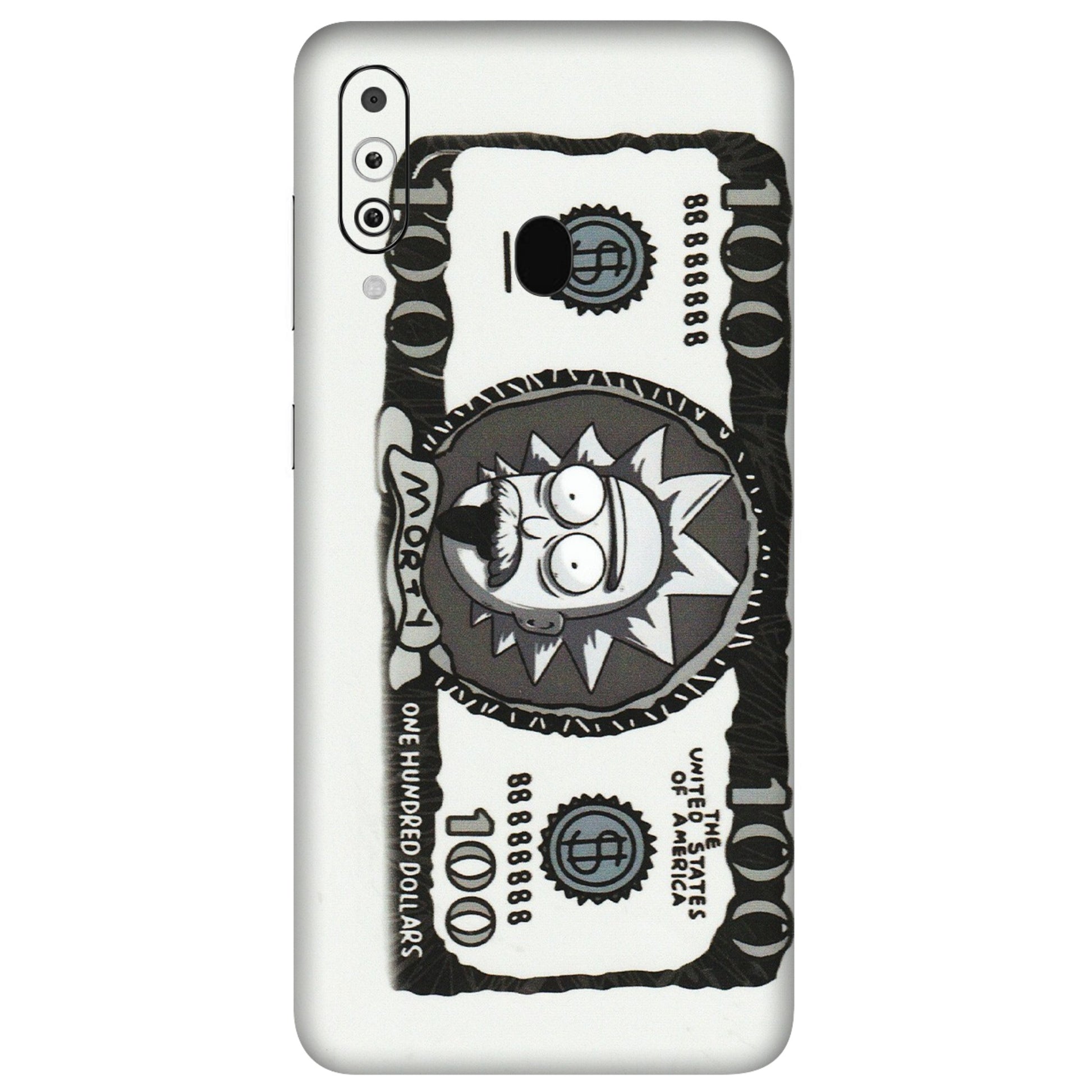 Samsung M/F/Note/Flip and C Phone Skins (All Models) - Rick And Morty Hundred Dollar Anime - Matte Finish (M-161) Samsung Galaxy M40