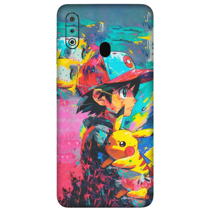 Samsung M/F/Note/Flip and C Phone Skins (All Models) - Ash & Pikachu - Matte Finish (M-26) Samsung Galaxy M40