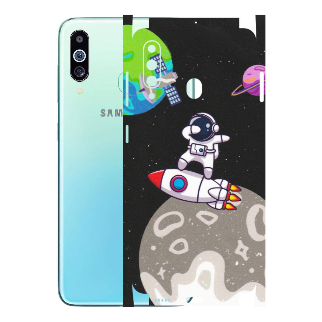Samsung M/F/Note/Flip and C Phone Skins (All Models) - Astronaut Vibing Toon Running - Matte Finish (M-39) Samsung Galaxy M40