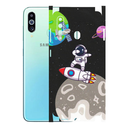 Samsung M/F/Note/Flip and C Phone Skins (All Models) - Astronaut Vibing Toon Running - Matte Finish (M-39) Samsung Galaxy M40