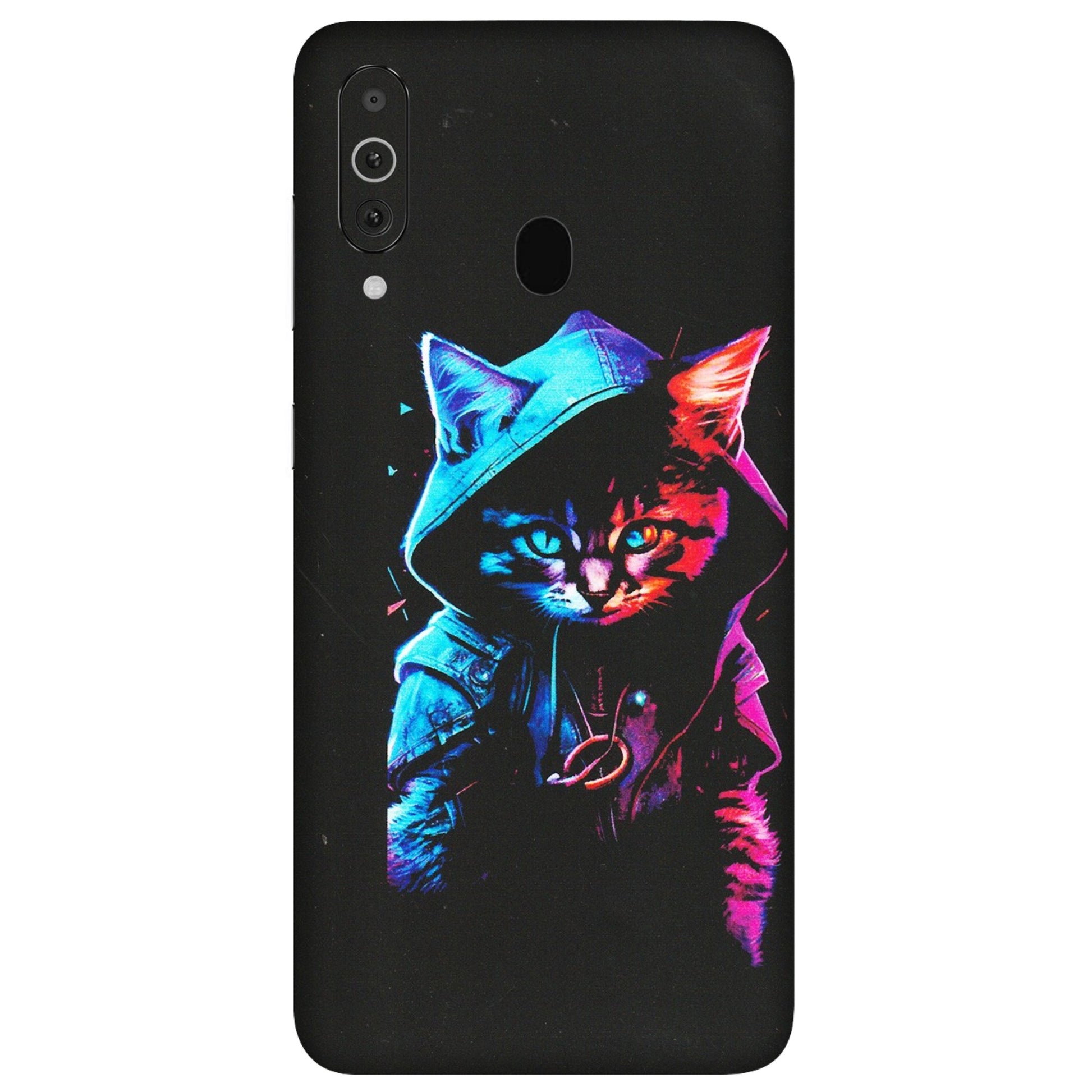 Samsung M/F/Note/Flip and C Phone Skins (All Models) - Cyberpunk Cat - Matte Finish (M-45) Samsung Galaxy M40